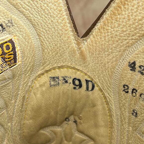 Vintage 90s Hondo Boots El Paso Texas Embroidered Cowboy Walking Boots Rodeo - Picture 4 of 11